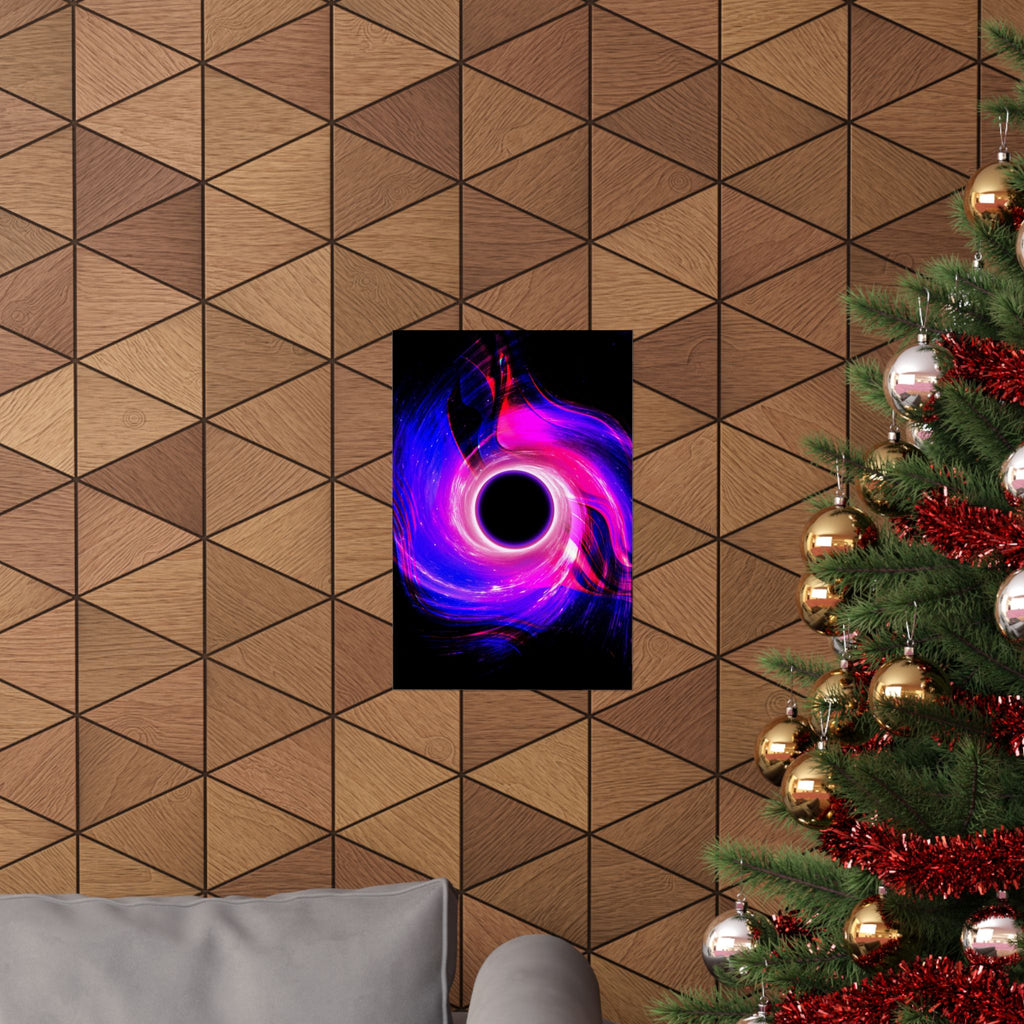 Purple Pink Wormhole Poster - Special Edition Cosmic Vortex Art