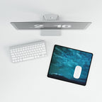 Serene Blue Sunrise Desk Mat - Calm Ocean Horizon Mouse Pad