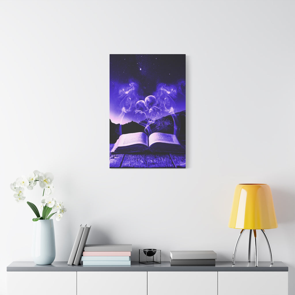 Magic Book Love Spell Canvas Wall Art - Witchy Fantasy Decor