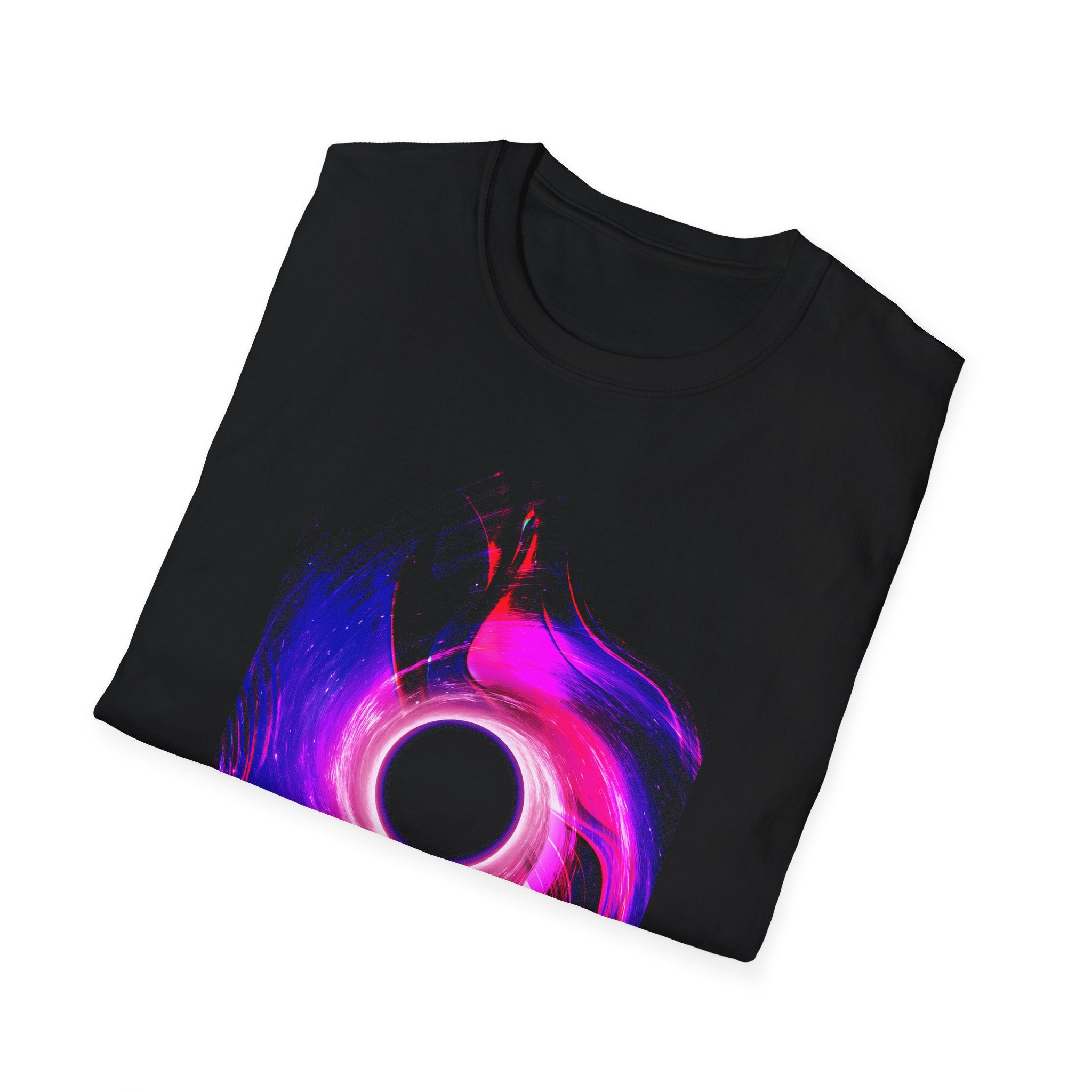 Trippy Pink and Blue Fractal Geometric Psychedelic Tee