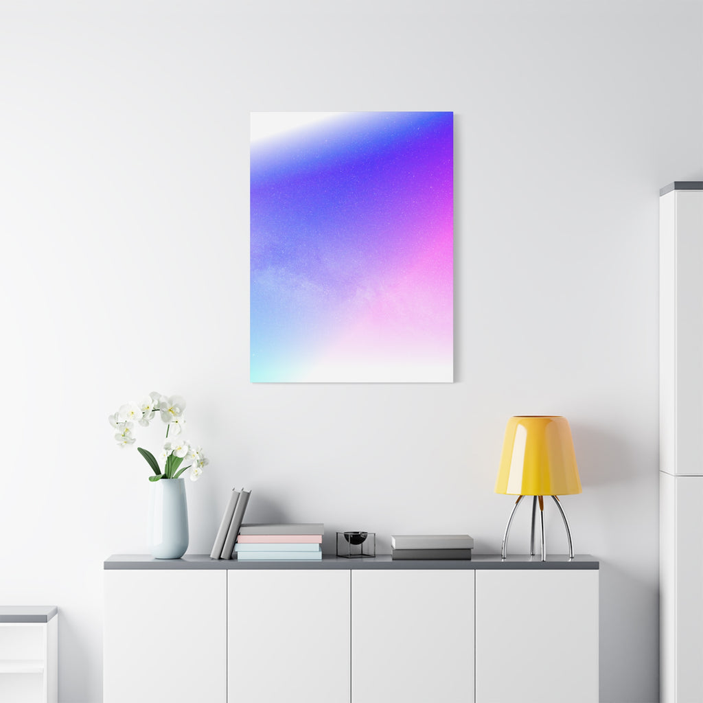 Starfield Space Galaxy Canvas Wall Art - Cosmic Purple Decor