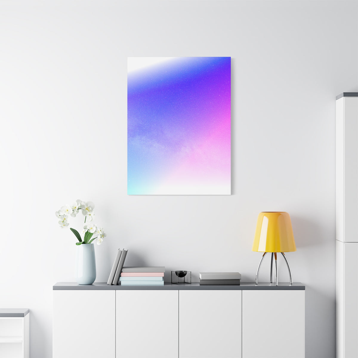 Starfield Space Galaxy Canvas Wall Art - Cosmic Purple Decor