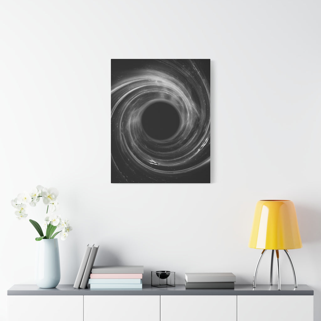 Black Hole Deep Space Canvas Art - Galaxy Vortex Wall Decor
