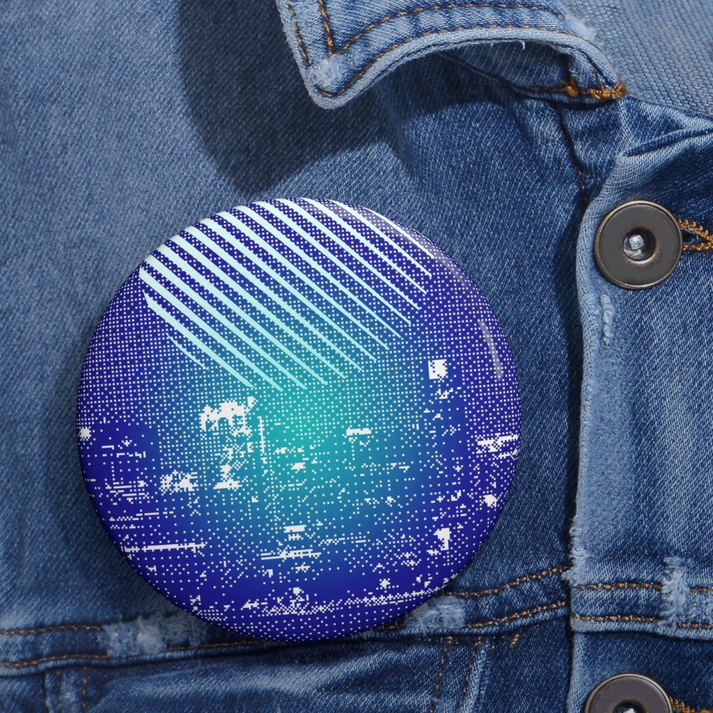 Chicago Skyline Pin - Illinois City Art Button
