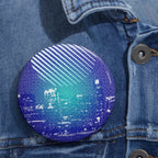 Chicago Skyline Pin - Illinois City Art Button