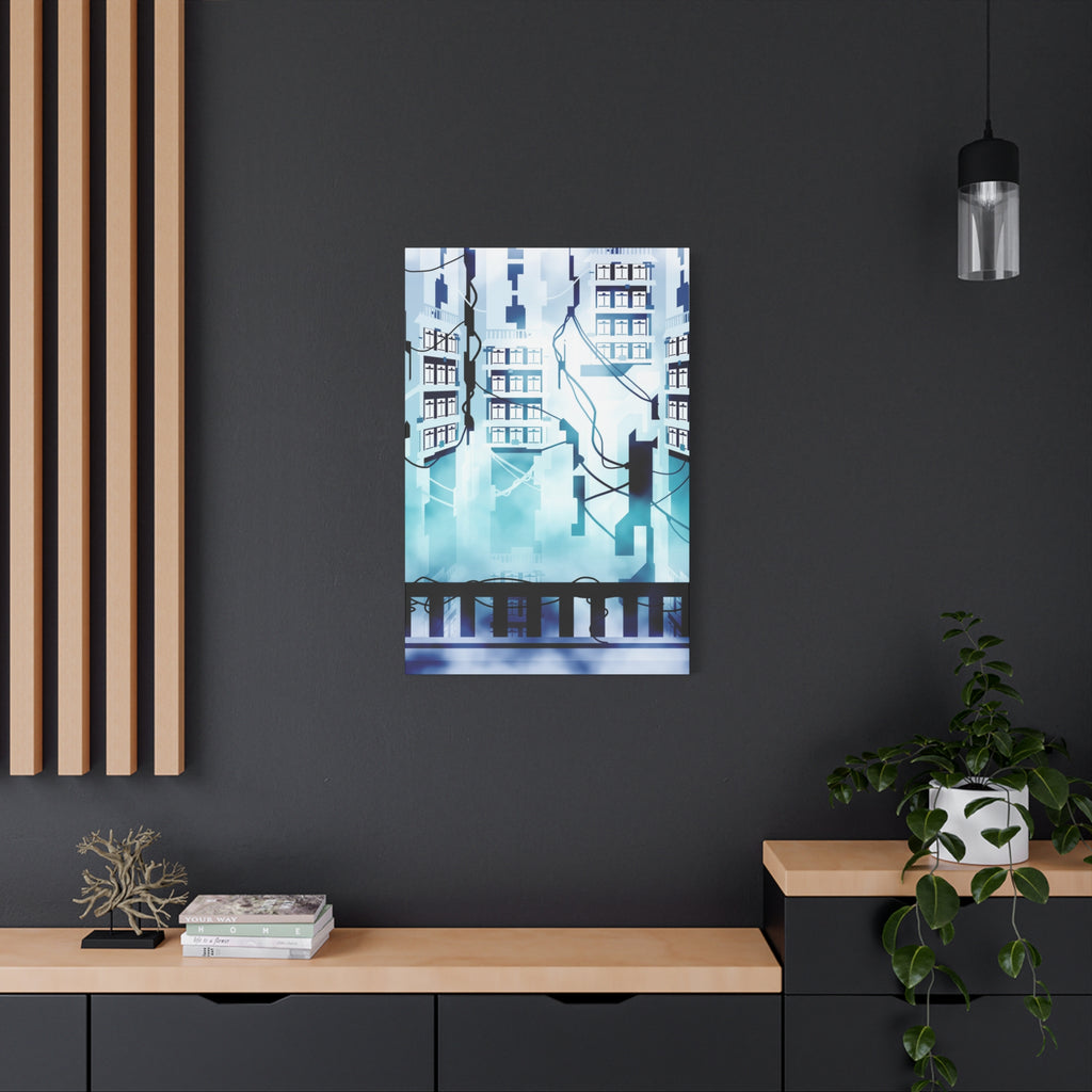 Memory Chamber Canvas Wall Art - Futuristic Sci-Fi Interior Decor