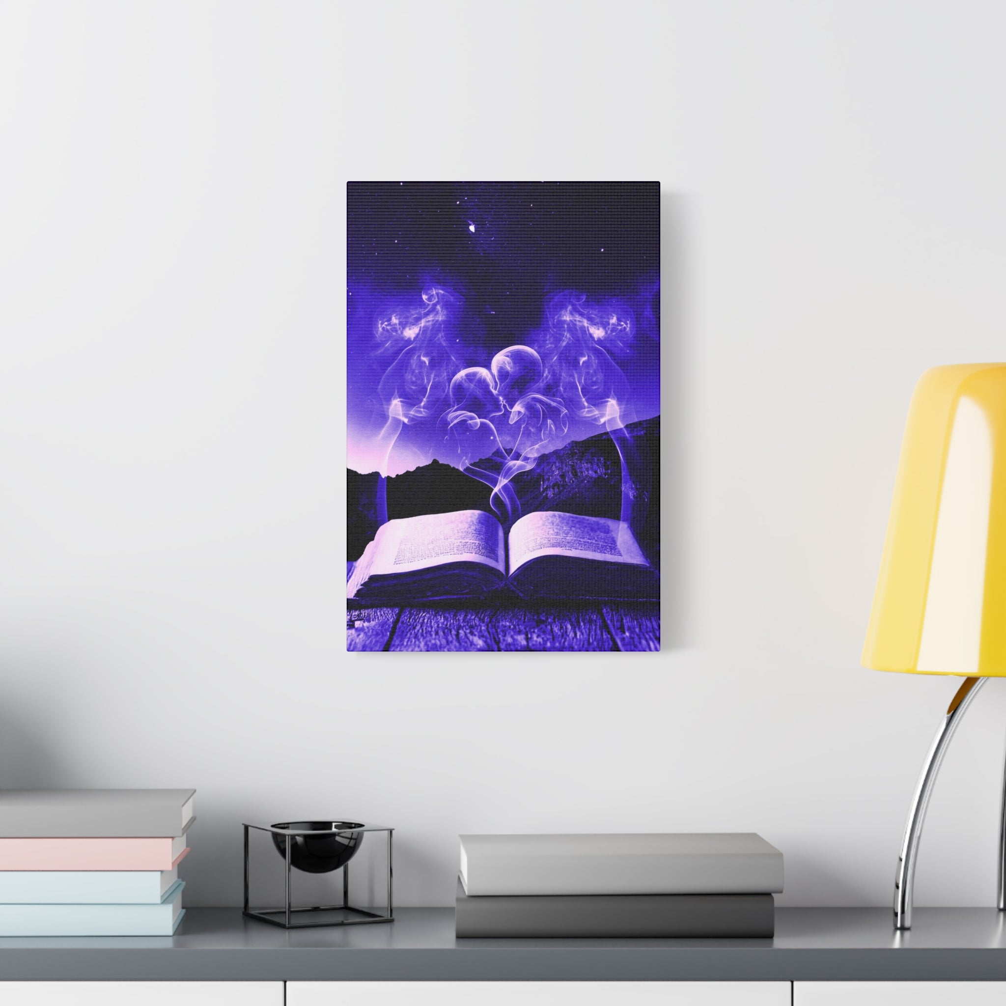 Magic Book Love Spell Canvas Wall Art - Witchy Fantasy Decor