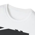 Modern Angel Graphic Tee - Black & White Geometric Wings Shirt
