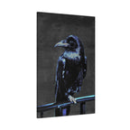 Blue Crow Canvas Wall Art - Surreal Raven Bird Decor