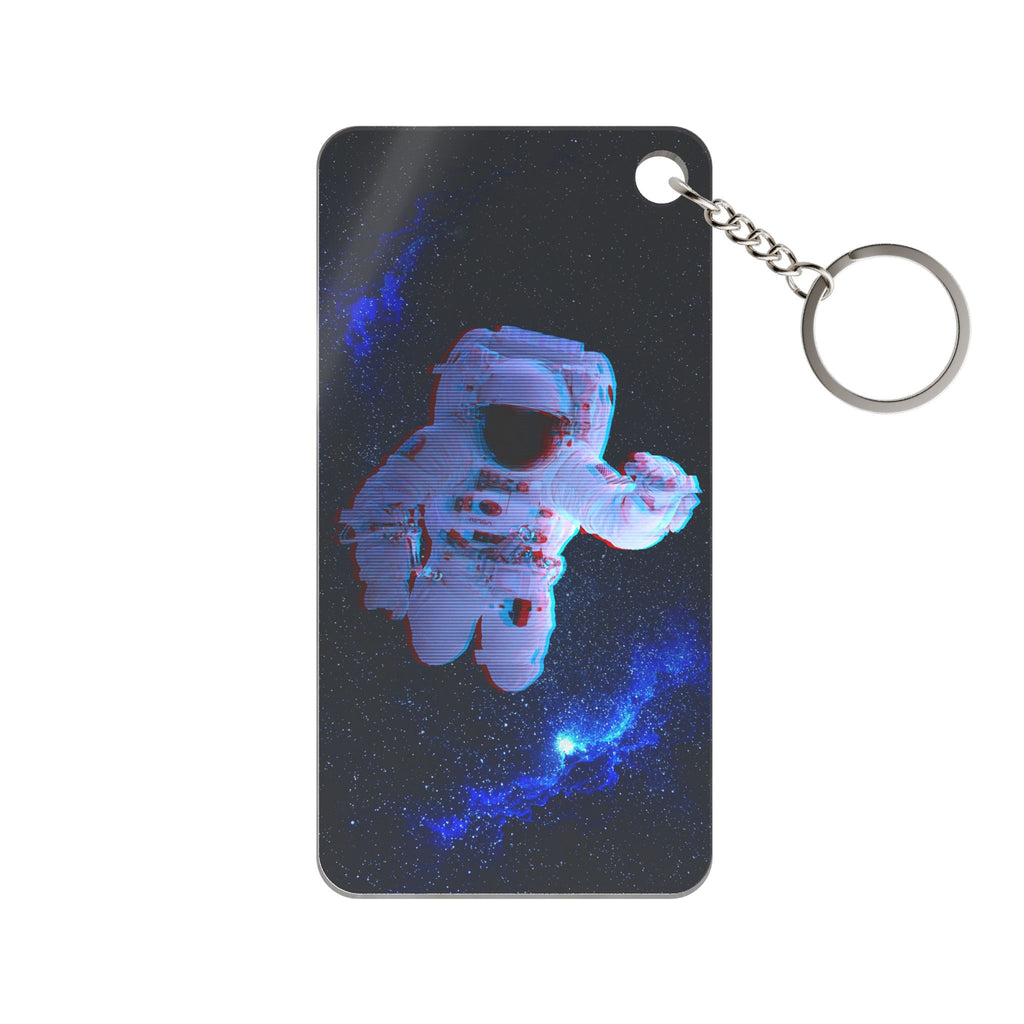 Scanline Spaceman Keychain - CRT Astronaut Acrylic Charm