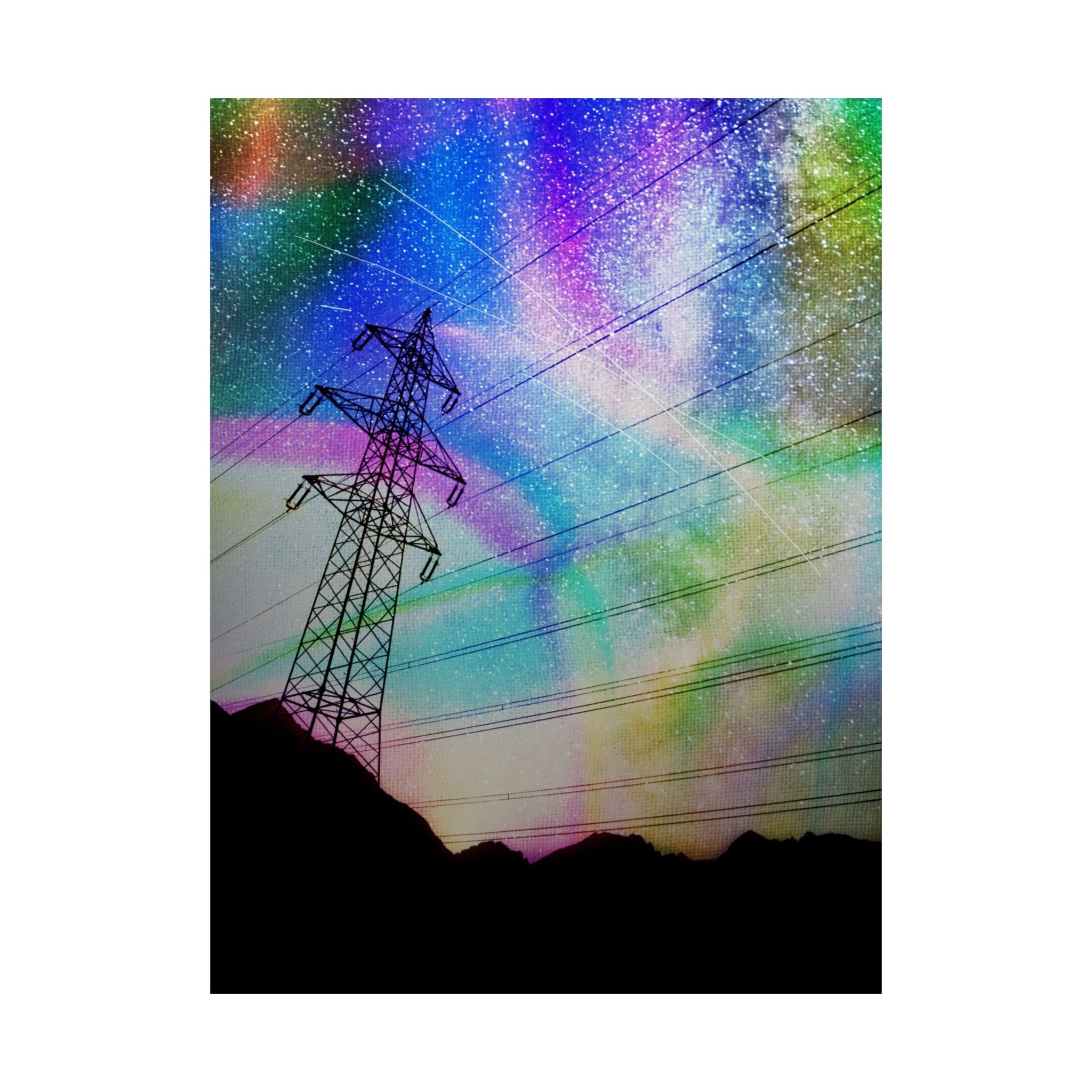 Solar Storm Poster - Vibrant Abstract Nebula Art Print