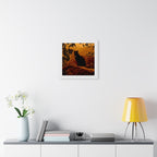 Spooky Cat in Tree Framed Poster - Halloween Wall Art