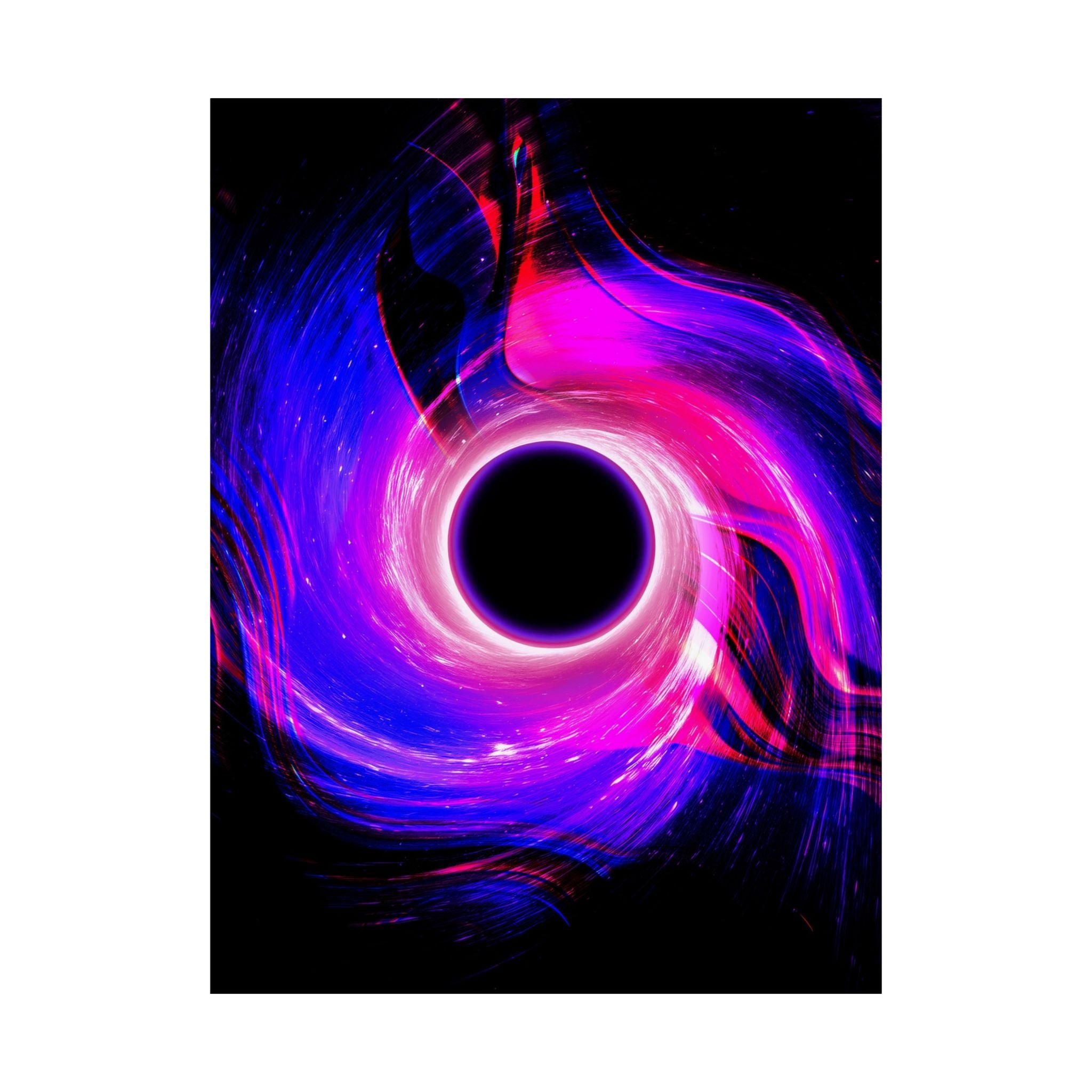 Purple Pink Wormhole Poster - Special Edition Cosmic Vortex Art