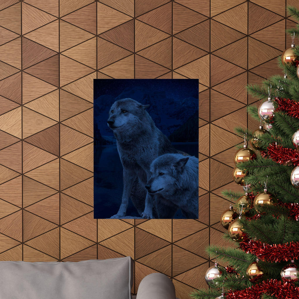 Wolf Pack Matte Vertical Posters - Stunning Wildlife Art for Nature Lovers - Perfect for Home & Office Decor
