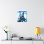 Robot Man Canvas Wall Art - Cyberpunk Android Dystopian Decor