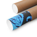Doodles of a Lost Mind Poster - Cyan Sketchbook Doodle Art Print