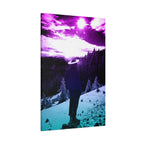 Winter Aurora Light Snowy Forest Canvas Art | Northern Lights Arctic Landscape Wall Decor