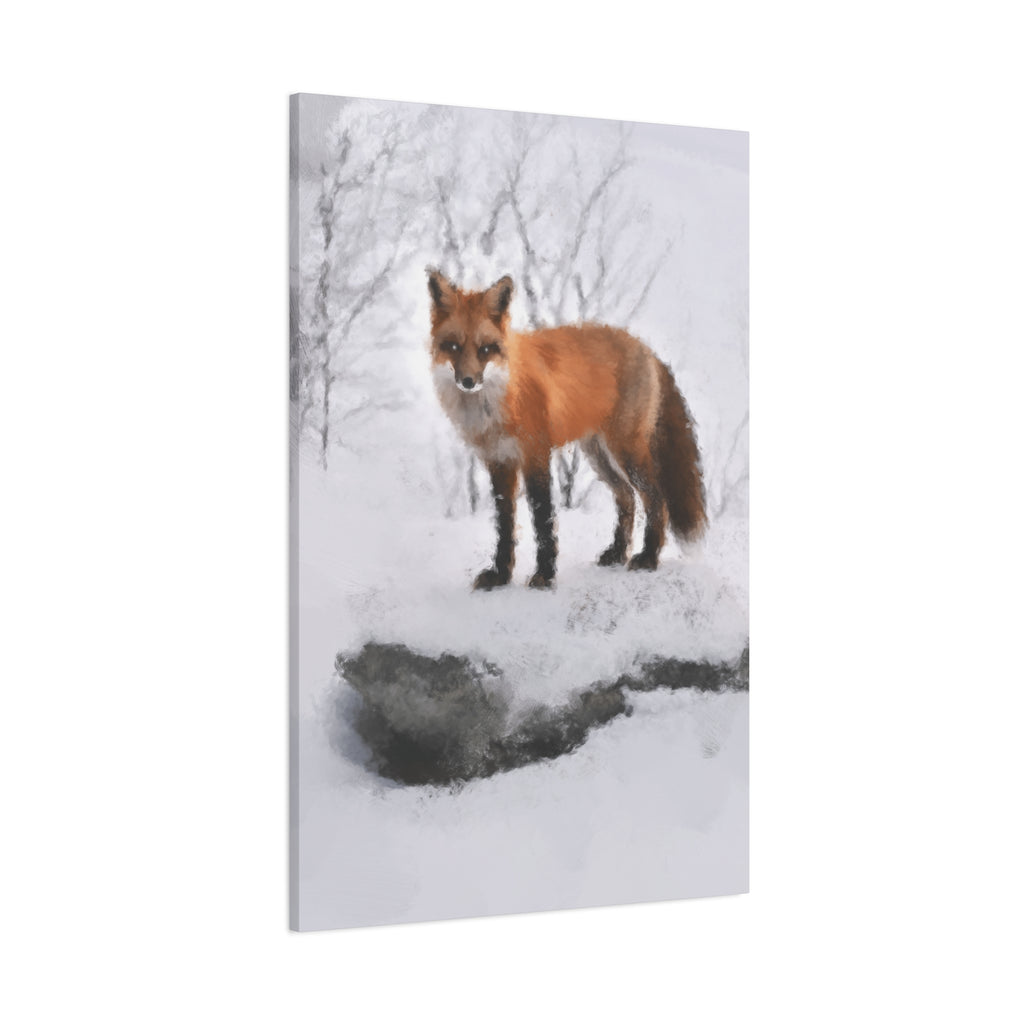 Spirit of the Fox Canvas Wall Art - Psychedelic Geometric Wildlife Decor
