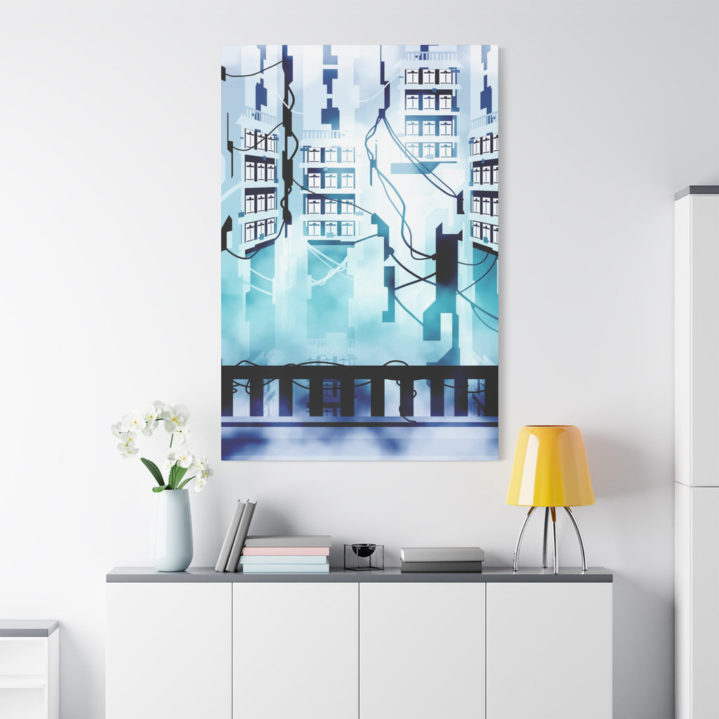 Memory Chamber Canvas Wall Art - Futuristic Sci-Fi Interior Decor