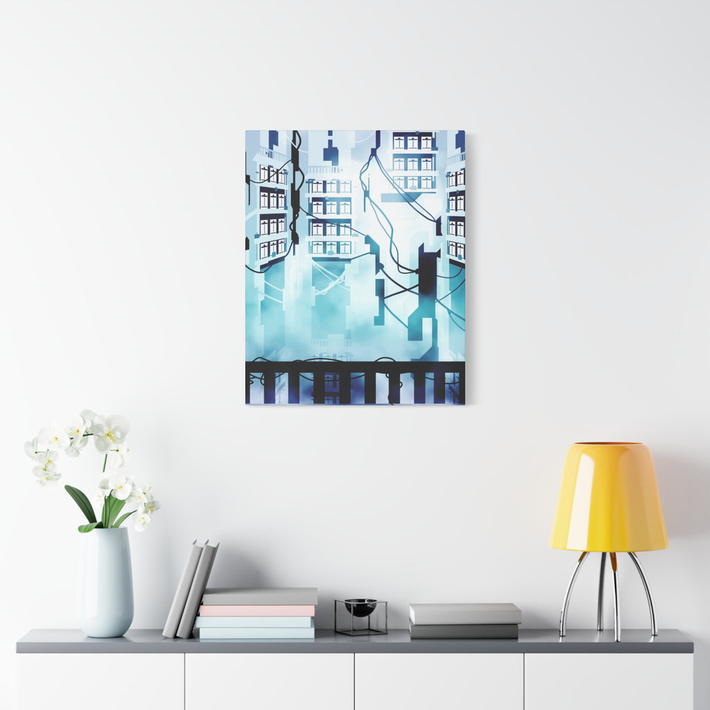 Memory Chamber Canvas Wall Art - Futuristic Sci-Fi Interior Decor