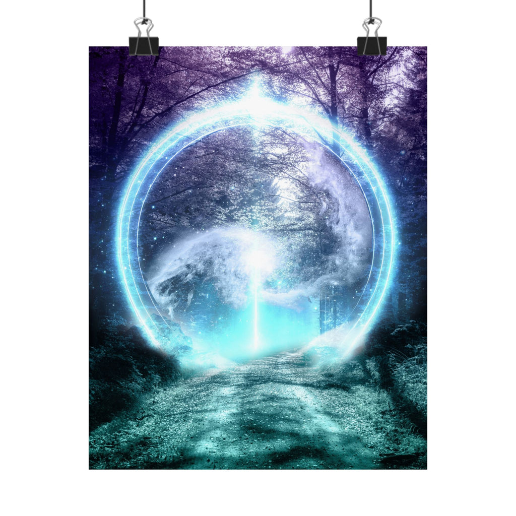 Lost Forest Magic Portal Poster Print - Mystical Fantasy Art