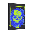Skull of Mental Fire Canvas Wall Art - Psychedelic Gothic Decor