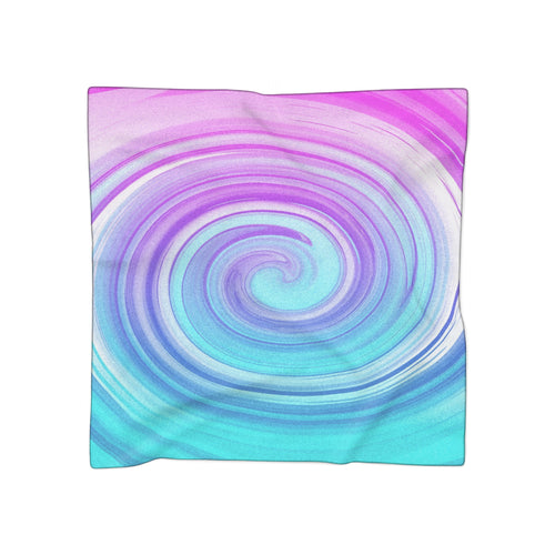 Daze And Haze Scarf - Swirling Vortex of Pastel Colors Shawl