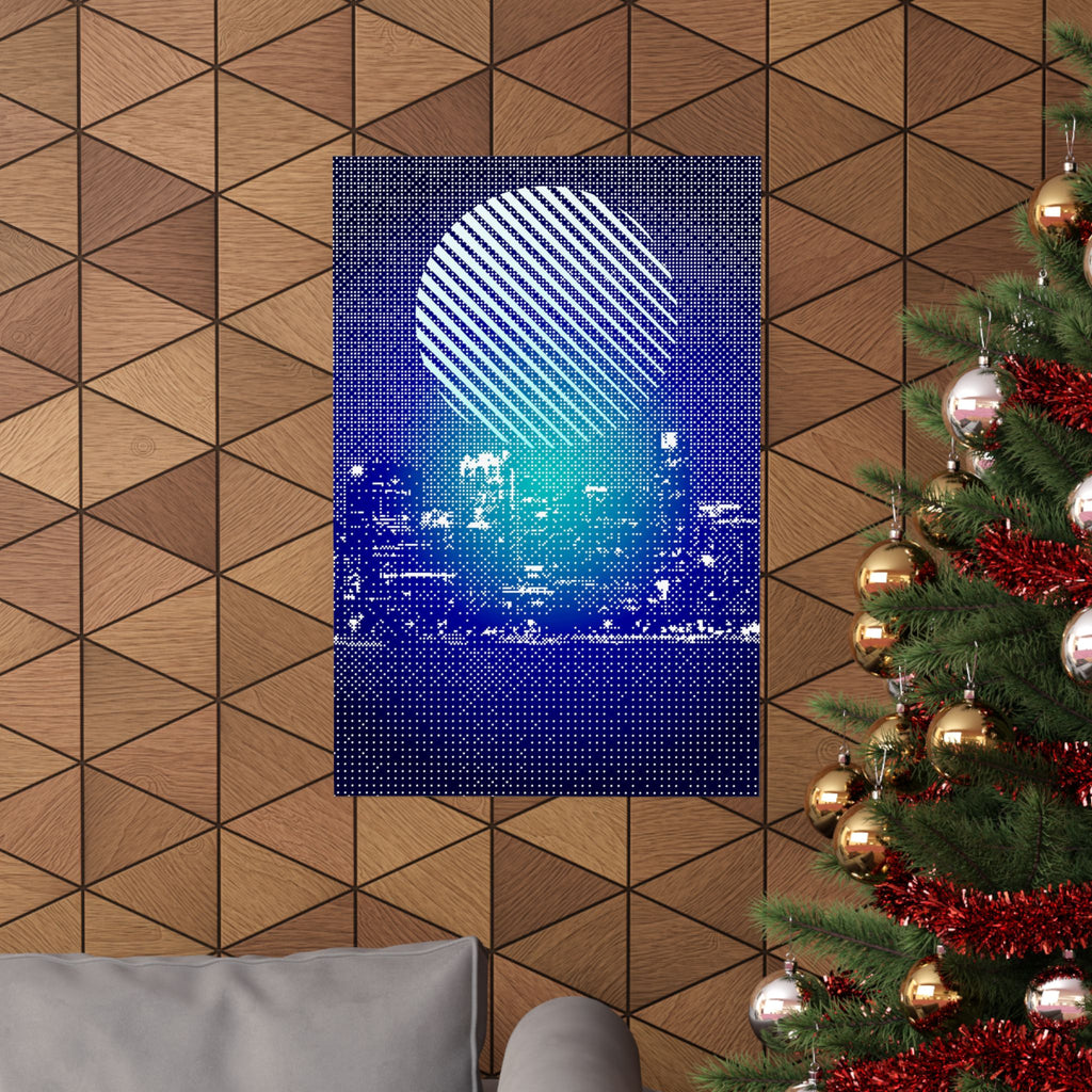 Chicago Pixel Art Poster - Retro 8-Bit Skyline Print