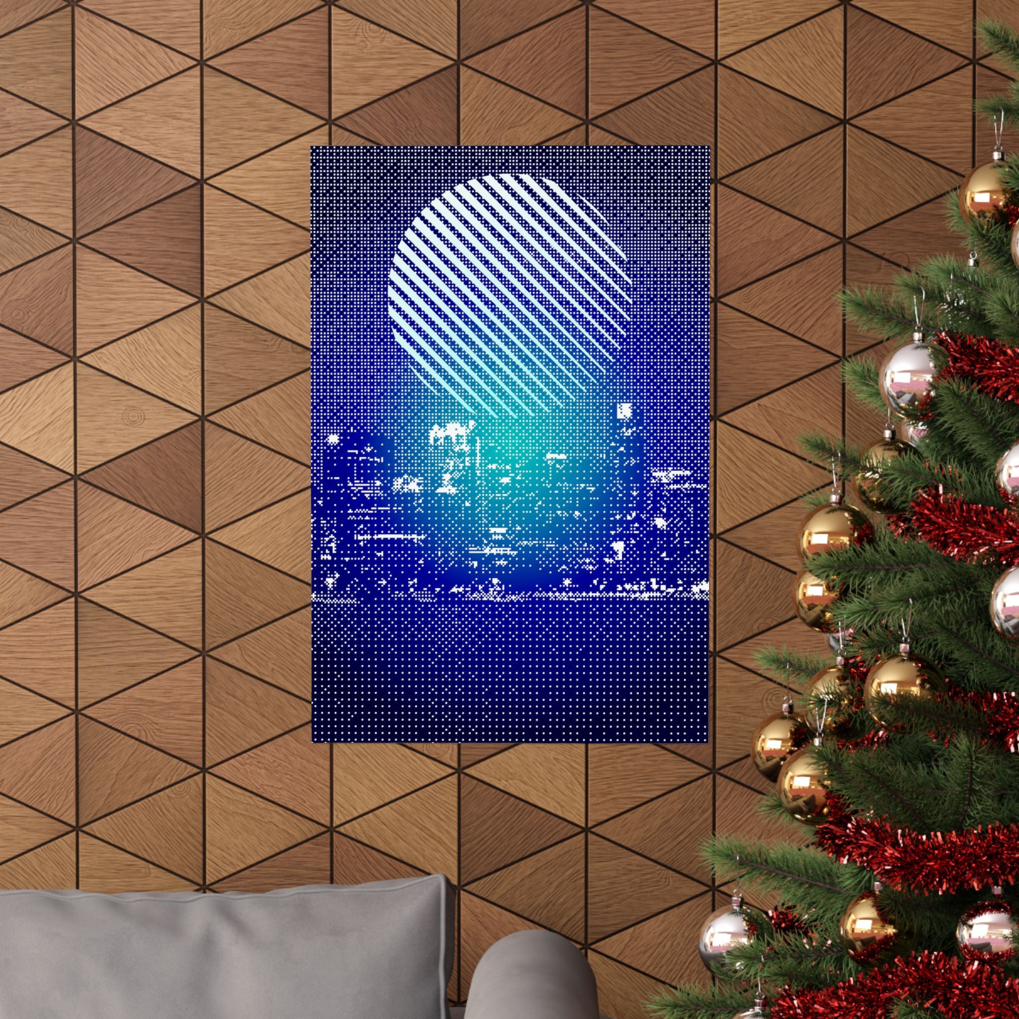 Chicago Pixel Art Poster - Retro 8-Bit Skyline Print