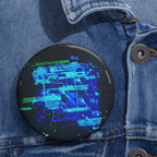 The Data Cube Abstract Digital Art Pin