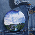 Enchanted Forest Pin - Fantasy Landscape Art Button