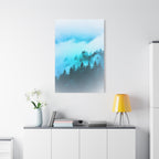 Blue Mountain Fog Canvas Art - Tranquil Blue Ridge Decor