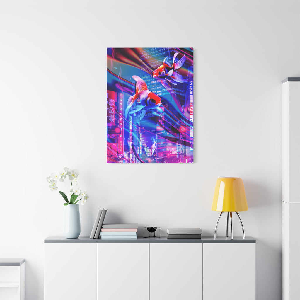Japanese City Punk Special Edition Canvas Wall Art - Neon Japan Street
