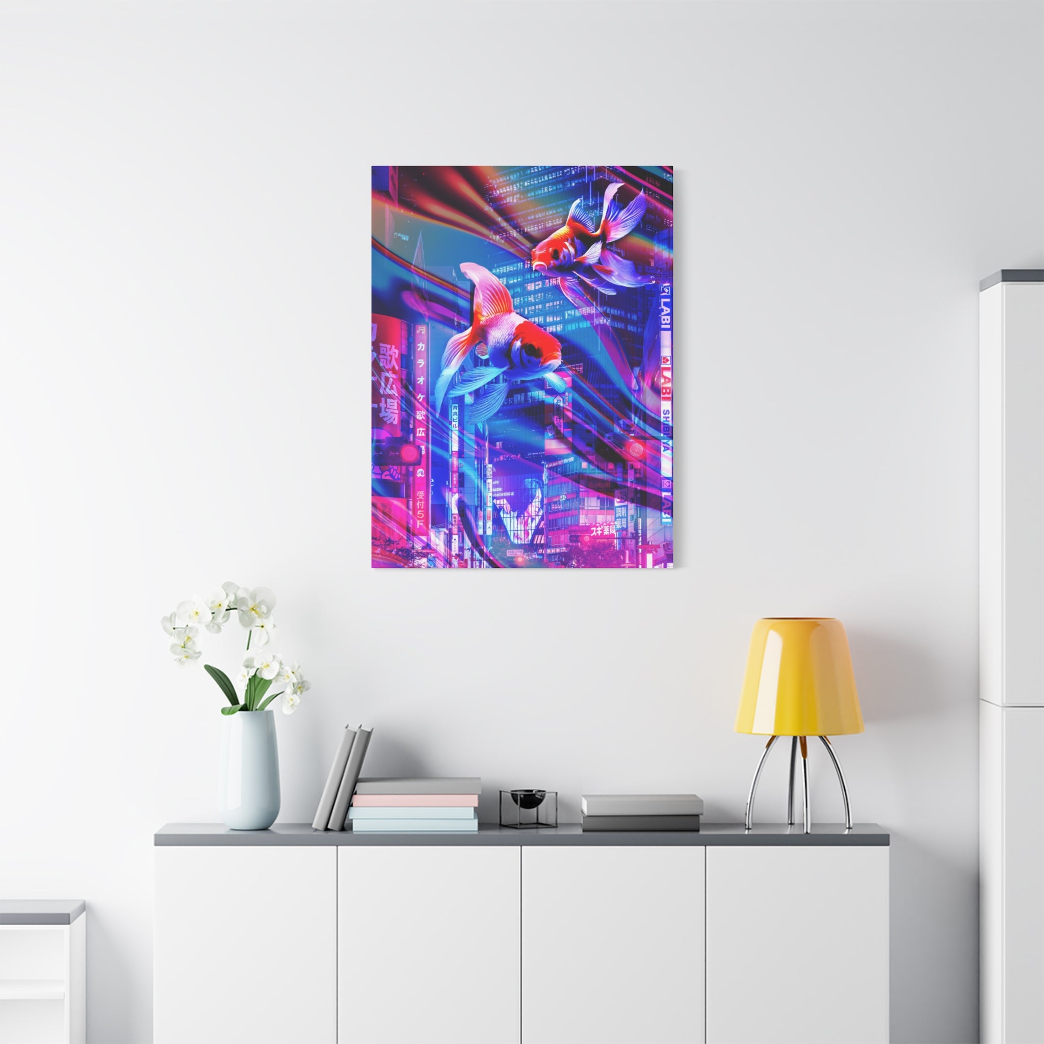 Japanese City Punk Special Edition Canvas Wall Art - Neon Japan Street