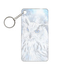 Frost Owl Keychain - Winter Bird Acrylic Charm
