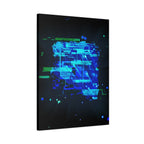 The Data Cube Sci-Fi Cyberpunk Canvas Art | Abstract Tech Futuristic Digital Wall Decor