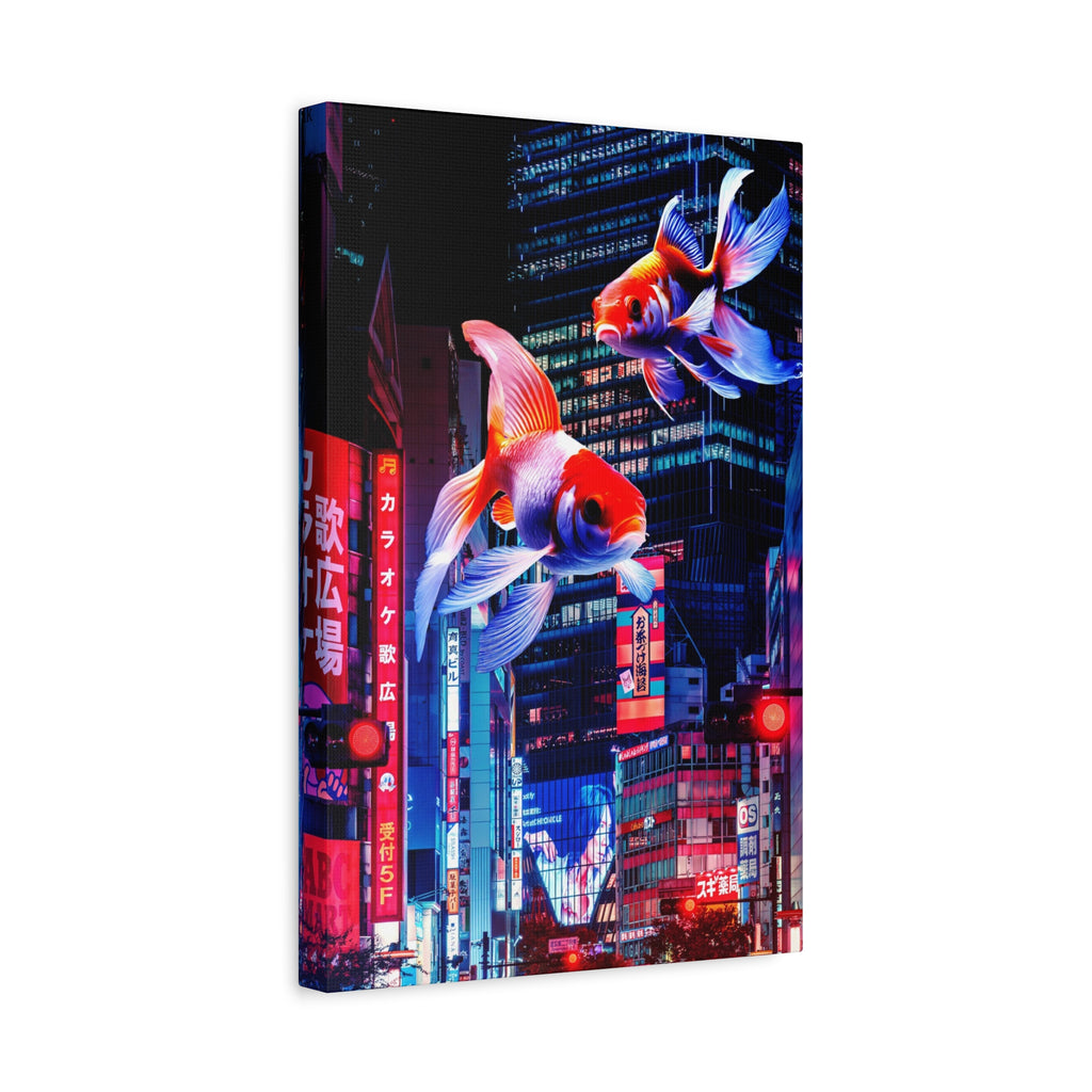 Japanese City Punk FX.2 Canvas Wall Art - Neon Japan Cyberpunk Street