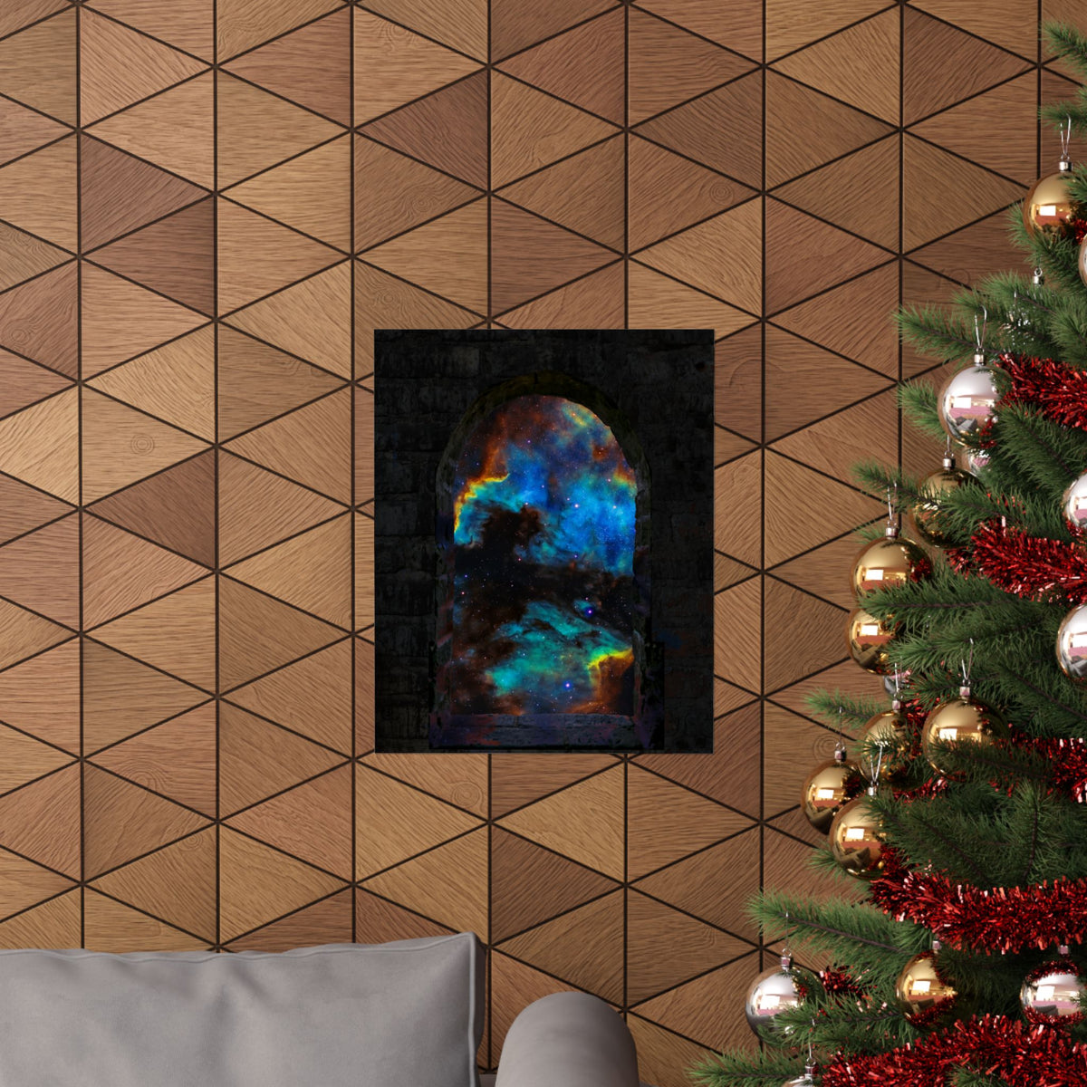 Stellar Castle Window Poster - Galaxy Cosmos Art Print
