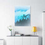 Blue Mountain Fog Canvas Art - Tranquil Blue Ridge Decor