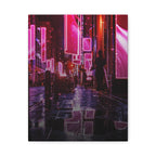 Japanese City Punk FX.3 Canvas Wall Art - Cyberpunk Tokyo Street Decor