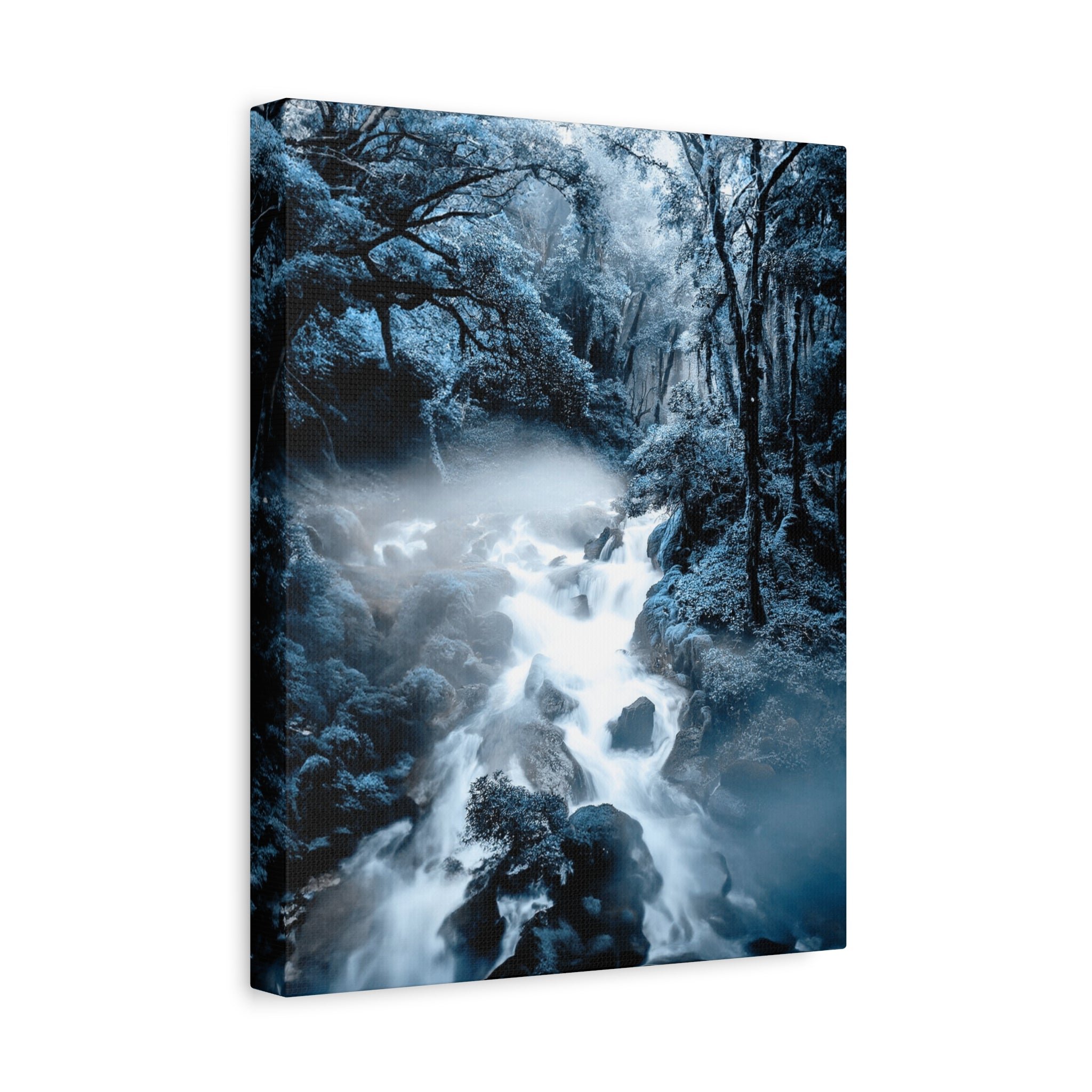 Frozen Forest Canvas Wall Art - Winter Wonderland Nature Decor