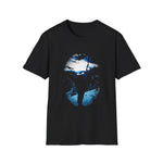 Winter Aurora Light Torn Apart Graphic Tee - Northern Lights Shirt by Kiyo Arts