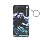CRT Lion Retro Wave Keychain - Synthwave Acrylic Charm