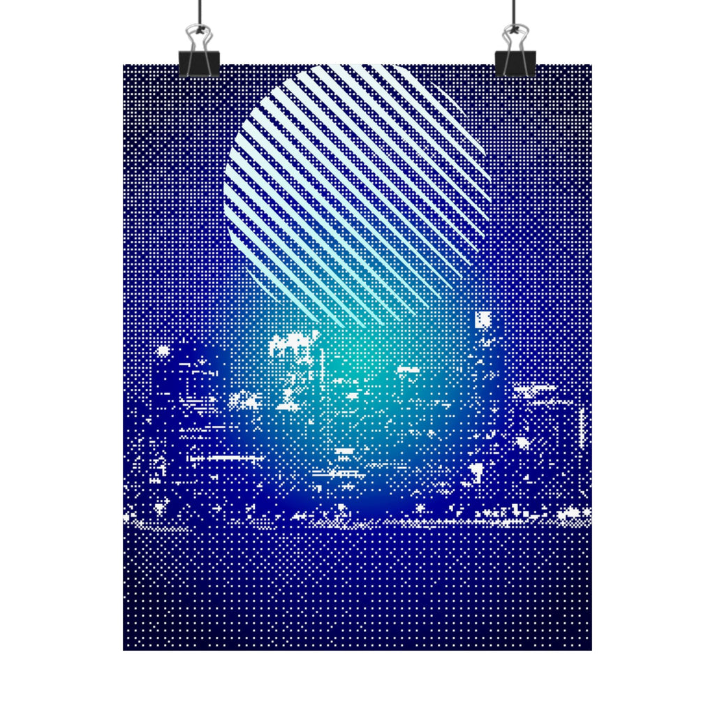 Chicago Pixel Art Poster - Retro 8-Bit Skyline Print