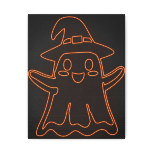 Cute Ghost Canvas Wall Art - Halloween Kids Room Decor