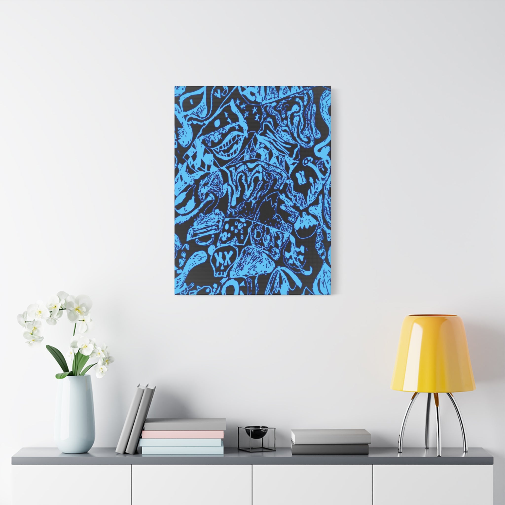 Doodles of a Lost Mind Canvas Art - Psychedelic Abstract Mindscape