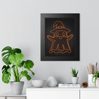 Cute Ghost Framed Poster - Halloween Kids Room Wall Art