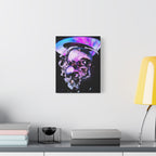 Melted Skeleton Skulls Canvas Wall Art - Gothic Cosmic Skull Decor