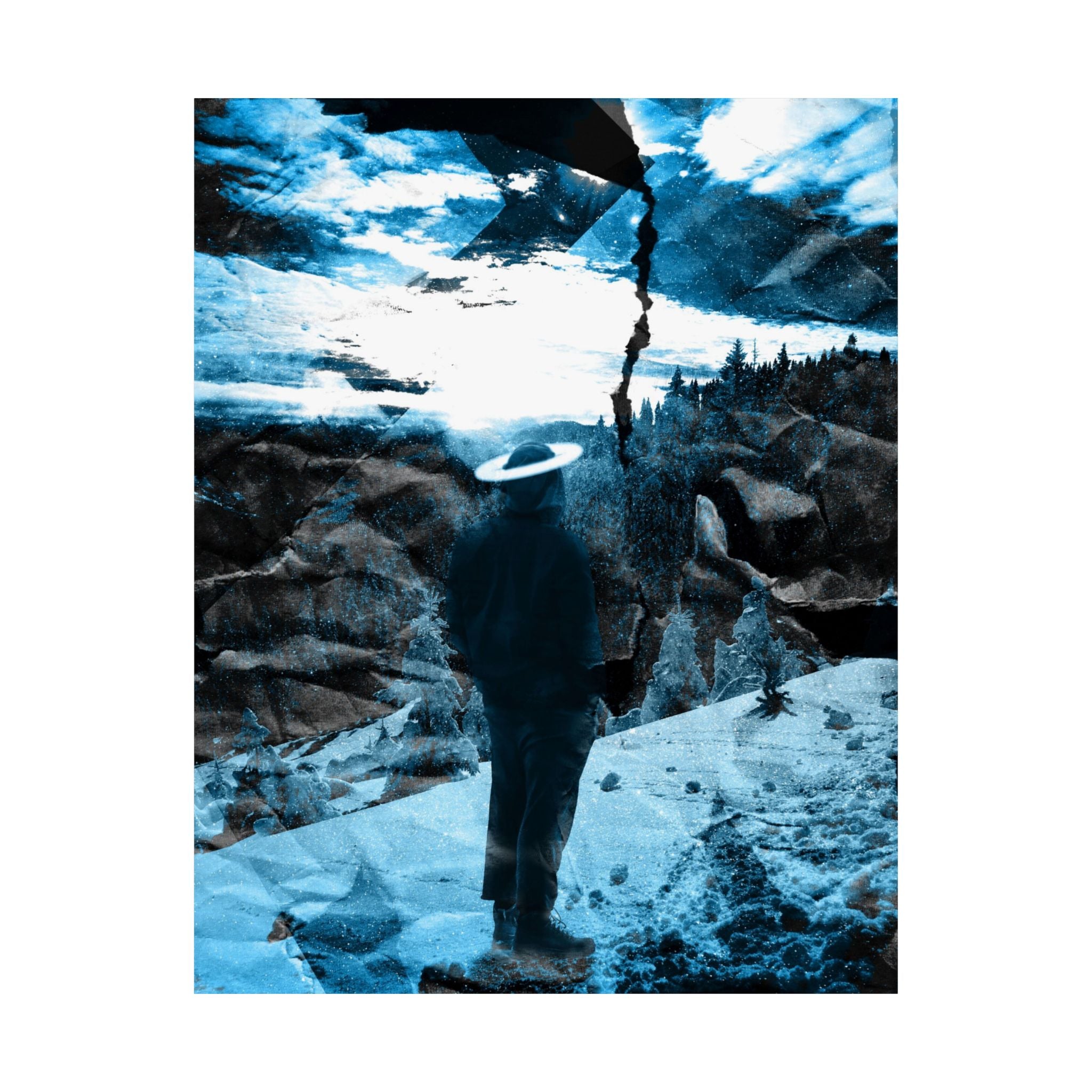 Winter Aurora Light - Torn Appart Matte Poster Print