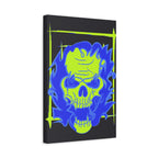 Skull of Mental Fire Canvas Wall Art - Psychedelic Gothic Decor